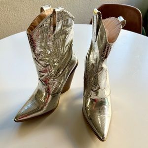 Silver Space Cowgirl Boots